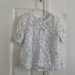Lace shirt w/ white cami under